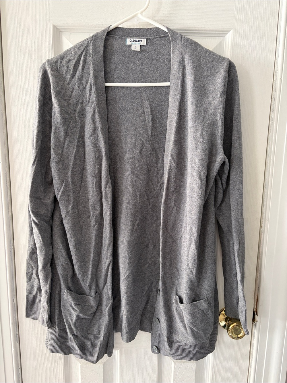 Old Navy Gray Open-Front Women's Cardigan with Front Pockets